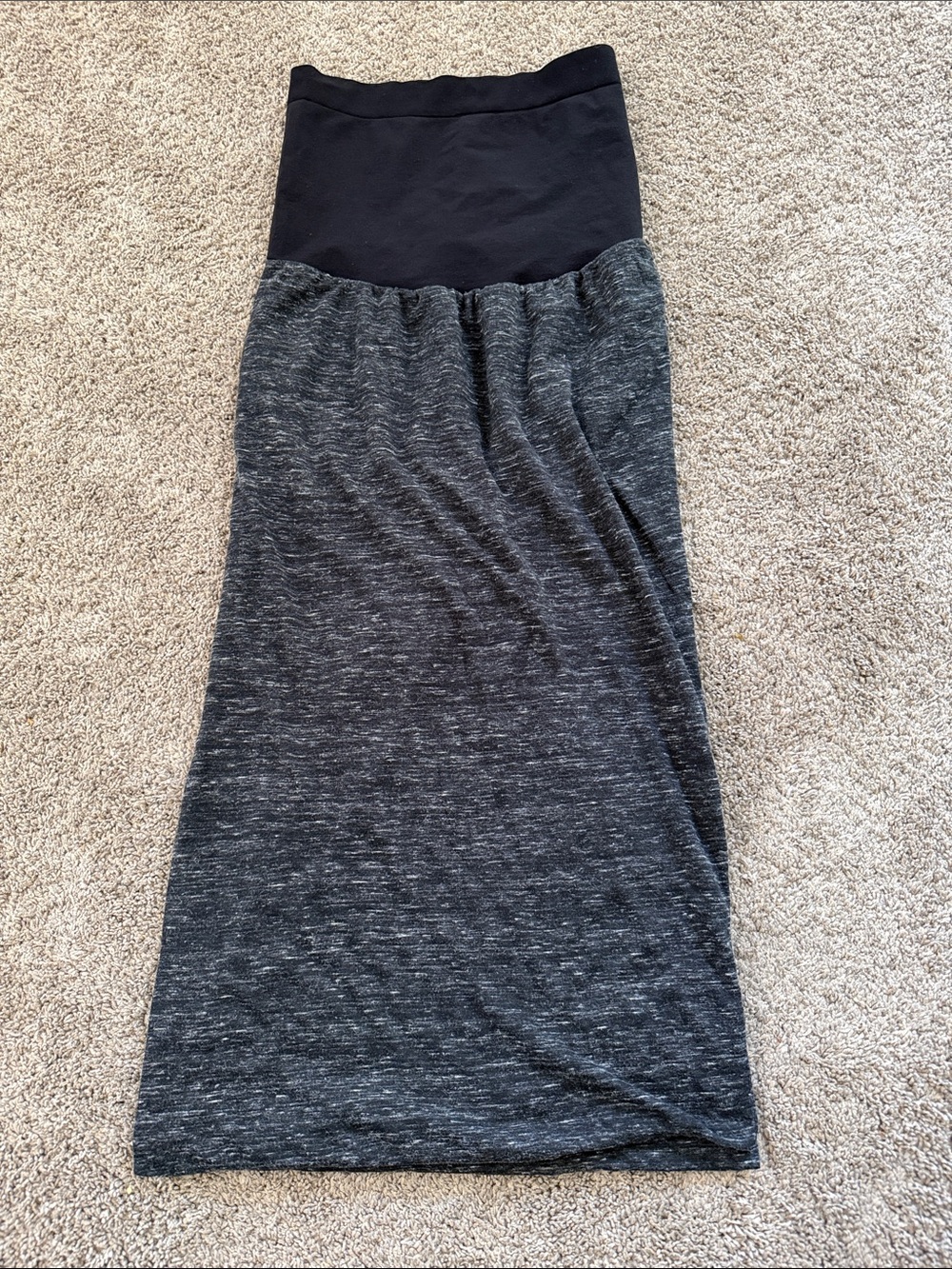 Isabel Maternity by Ingrid & Isabel Black & Charcoal Maxi Skirt